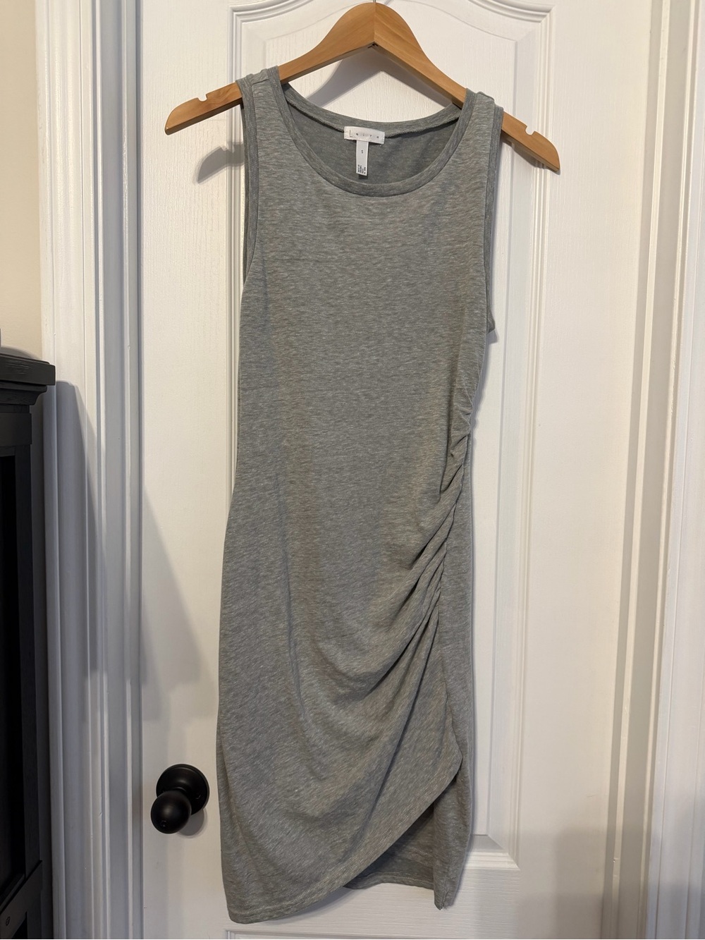 Leith Gray Ruched Tank Midi Dress Size Small